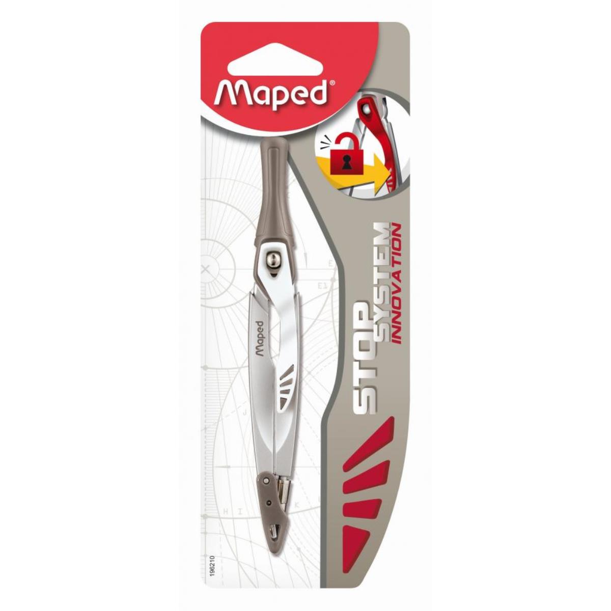 Maped - Stop System Innovation Compass - Patented Locking System - Perfect Line - With Safety Protects Tip And Lead - Lead Compass Universal Ring Pencil - For Ages 10 And Above - View #7
