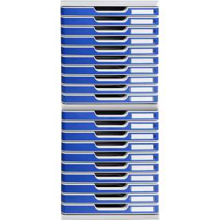 EXACOMPTA BOKS 10 FIOKA SIVA-PLAVA MODULO A4 