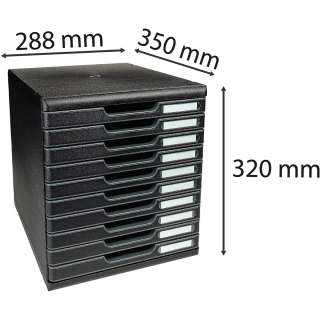 EXACOMPTA BOKS 10 FIOKA CRNA MODULO A4 