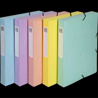 EXACOMPTA BOX FASCIKLA A4 40mm 0.7mm AQUAREL Ass. 