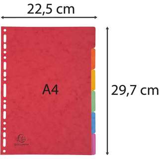 EXACOMPTA PREGRADNI KARTON A4,12 BOJA, 400g 