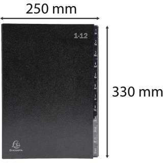 EXACOMPTA FOLDER SA 12 PREGRADA 1-12 CRNA ECONOMIC 