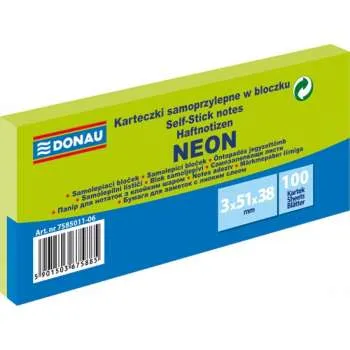 DONAU SLP LISTIĆI ZA PORUKE 38X51 NEON ZEL  3X100L 