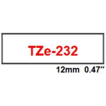 BROTHER TRAKE 12mm CRVENO NA BELO TZe-232 