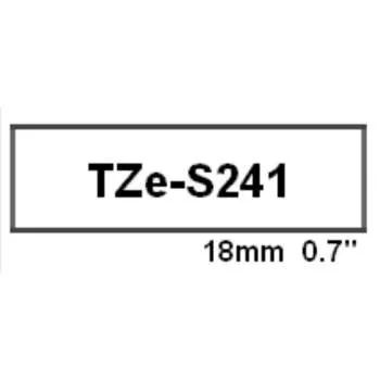 BROTHER TRAKE 18mm CRNO NA BELO TZe-S241 