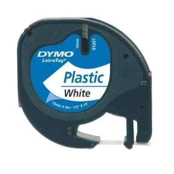 DYMO TRAKE 12mm x 4m CRNO NA BELO LetraTag 