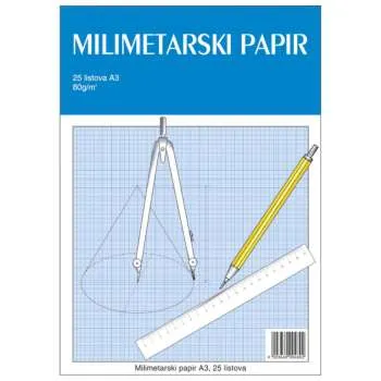 MILIMETARSKI PAPIR A3 25L EDUCA 