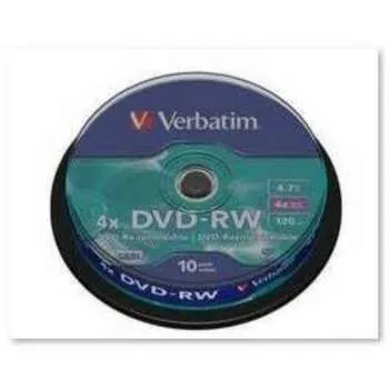 VERBATIM DVD-RW 10/1 SPINDLE 4,7 4X 
