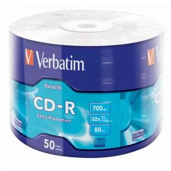 VERBATIM CD-R 50/1 FOLIJA 52X 700MB 