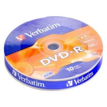 VERBATIM DVD-R 10/1 FOLIJA 16X 