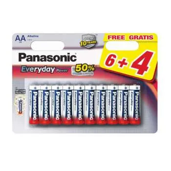 PANASONIC BATERIJA ALK.LR6-AA-1,5V,pak.6+4 