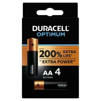 DURACELL  OPTIMUM ALK.BAT.   AA 4 