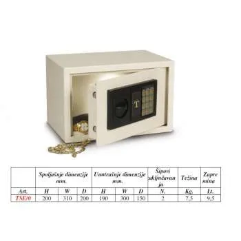 SEF ELEKTRONSKI TSE/0 200x310x200mm (VxŠxD) 7,5kg 