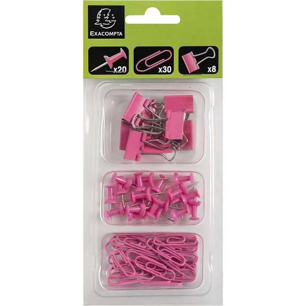 EXACOMPTA SET, KLIPSE PASTEL 58, ROZE 