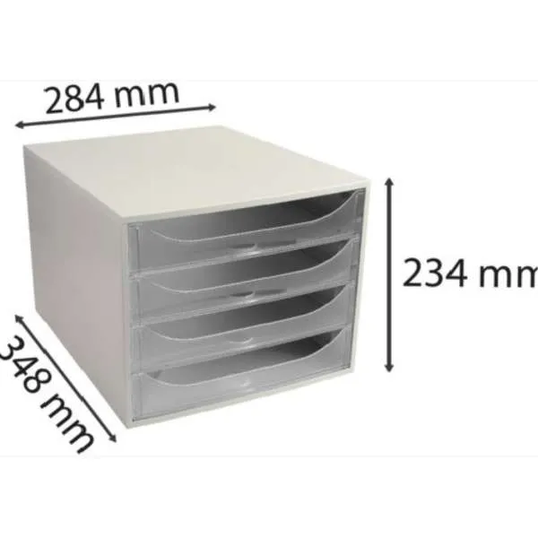 EXACOMPTA BOKS 4 FIOKE BELA-TRANSPARENT ECOBOX 