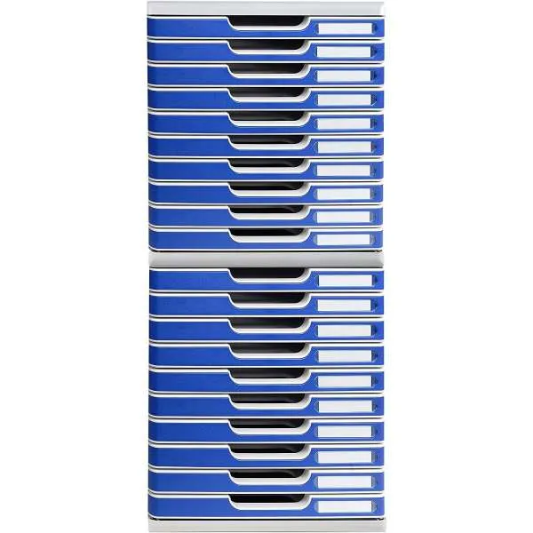 EXACOMPTA BOKS 10 FIOKA SIVA-PLAVA MODULO A4 