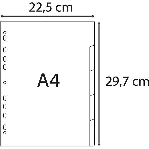 EXACOMPTA PREGRADNI INDEKS PP A4, SIVA BROJ 1-5 