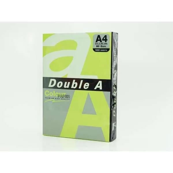 DOUBLE A FTK A4 80G 100L NEON ZELENA (GREEN) 