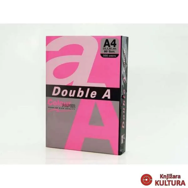 DOUBLE A FTK A4 80G 100L NEON ROZE (PINK) 