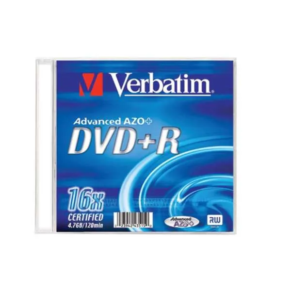 VERBATIM DVD+R SLIM 4,7GB 16X 