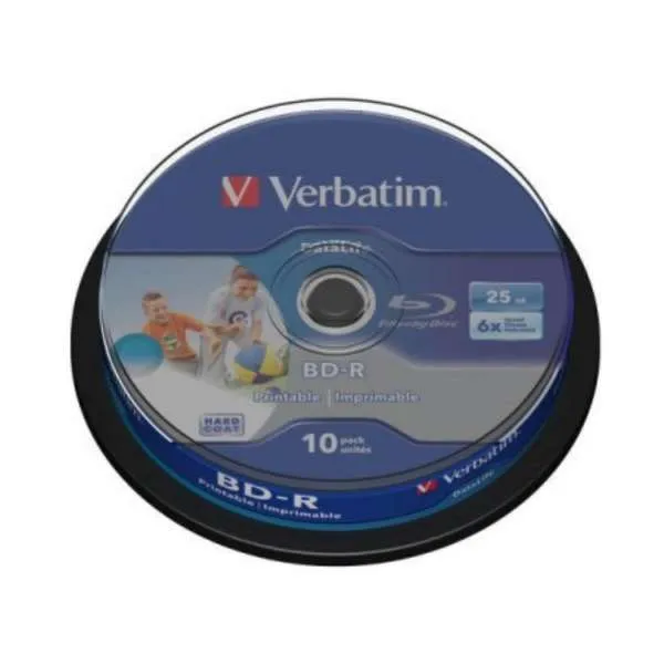 VERBATIM BLU RAY-R 25GB 10/1 PRINTABLE 
