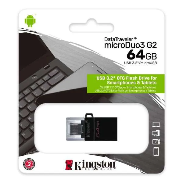 KINGSTON USB FLASH MEM. 64GB DTDUO3G2 