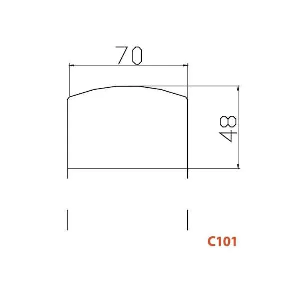 OMF PLOČA C101 70/48 SIVA 