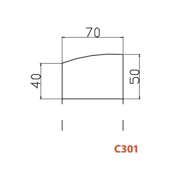 OMF PLOČA C301 70/50/40 SIVA 