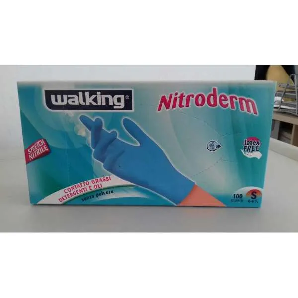 Rukavice NITRODERM WALKING nitrilne 100/1-13592 