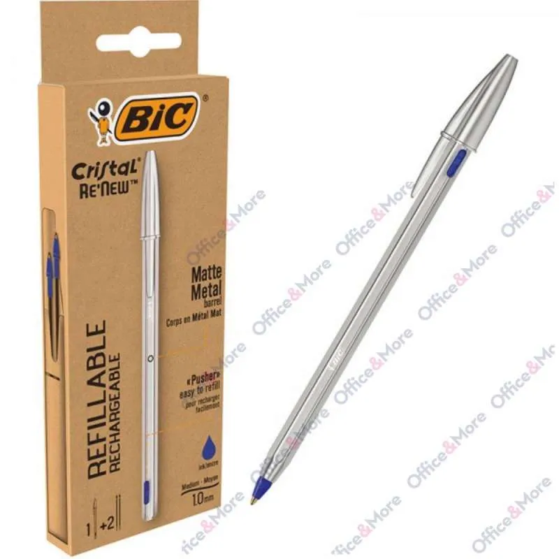 BIC HEMIJSKA OLOVKA Cristal Renew , METALNA,PLAVA, 