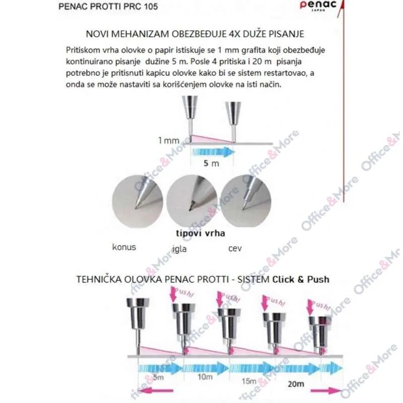 OLOVKA TEHNICKA PENAC 0.5mm PROTTI PRC 105 U BOJI 