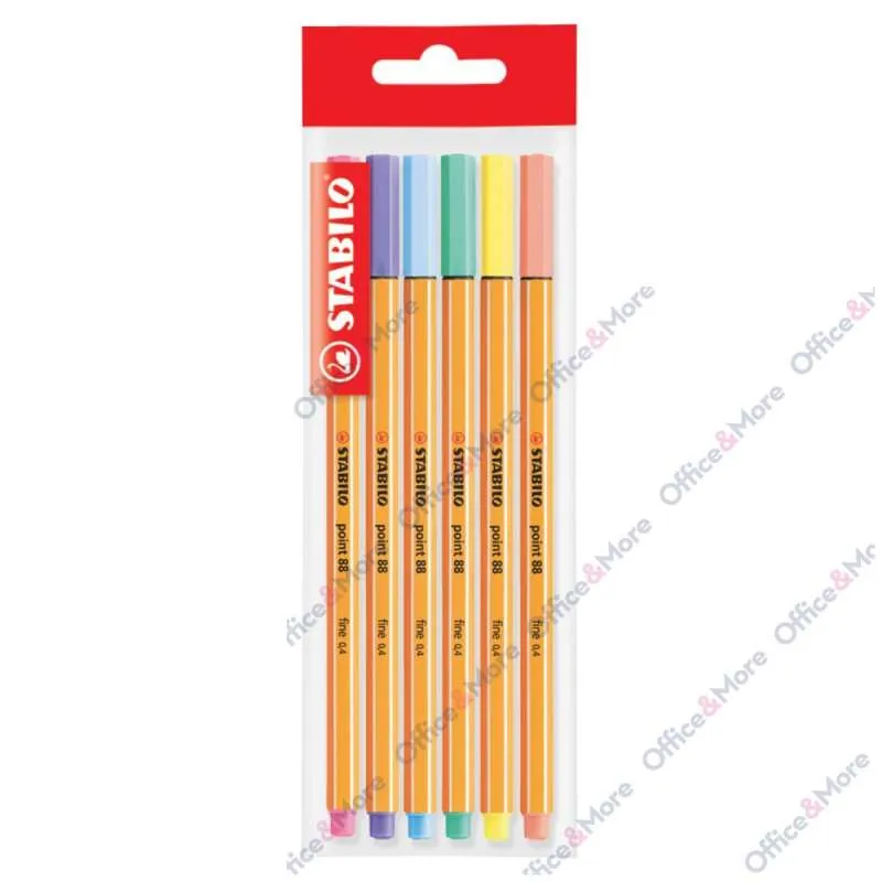 STABILO FINOGRAF 88/6P PAK.6 BOJA PASTEL 