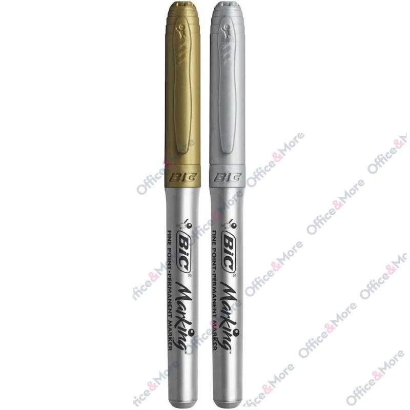 BIC MARKER PERMANENT INTENSITY, SILVER/GOLD,0.8 