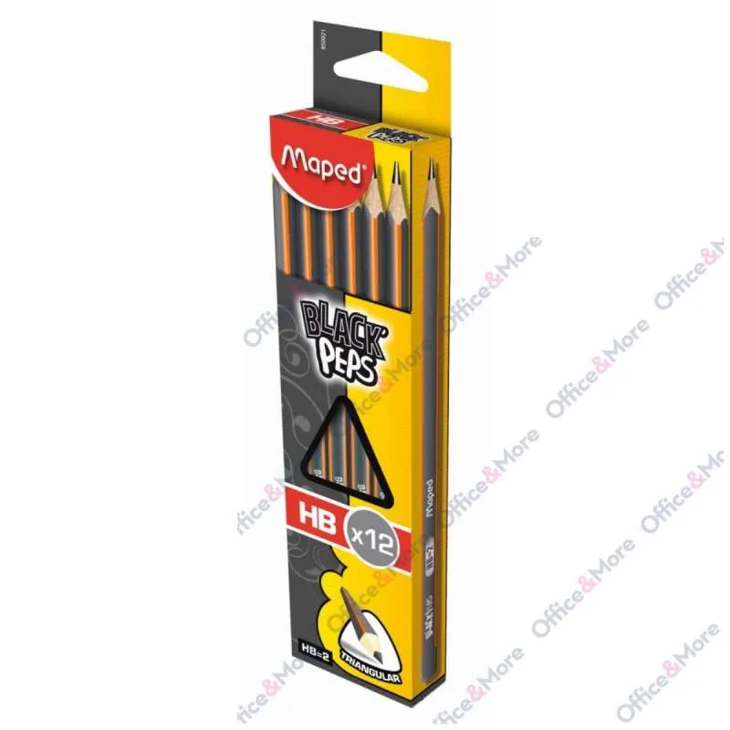MAPED GRAF.OL.BLACK PEPS BEZ GUM.HB M850021 