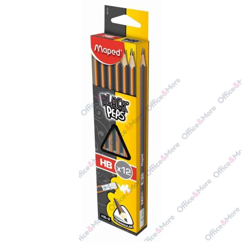 MAPED GRAF.OL.BLACK PEPS SA GUM.HB m851721 