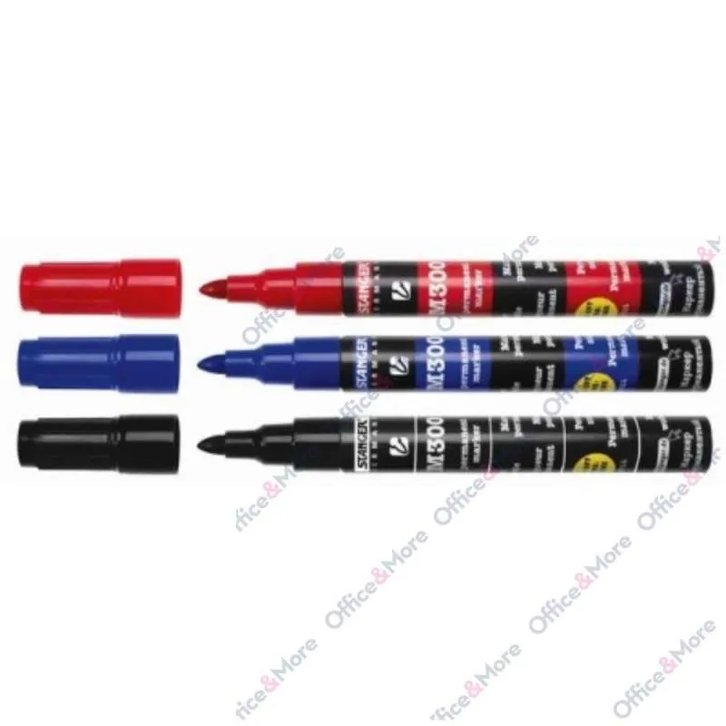 STANGER MARKER PERMANENT 1-3MM OBLI MIX 3 BOJ M300 
