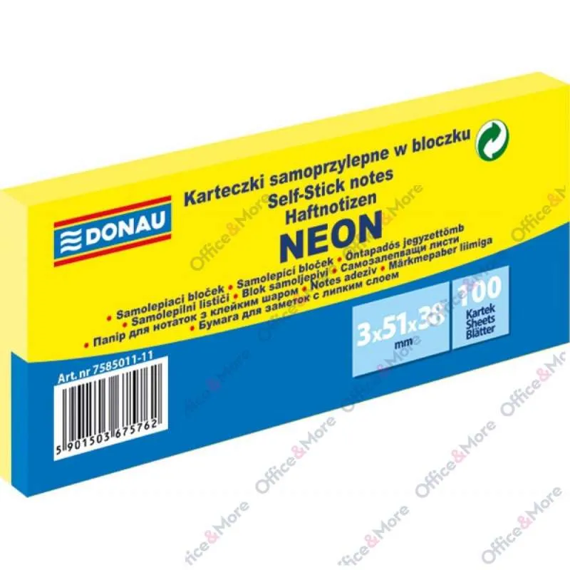 DONAU SLP LISTIĆI ZA PORUKE 38X51 NEON ŽUT 3X100L 
