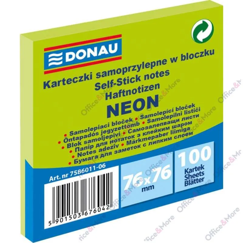 DONAU SLP LISTIĆI ZA PORUKE 76X76 NEON ZELENA 100L 