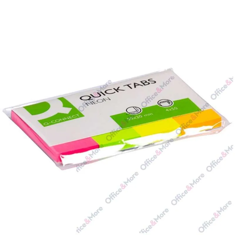 Q-CONNECT SLP INDEKS PAPIRNI 20MMX50MM, 4X50L NEON 