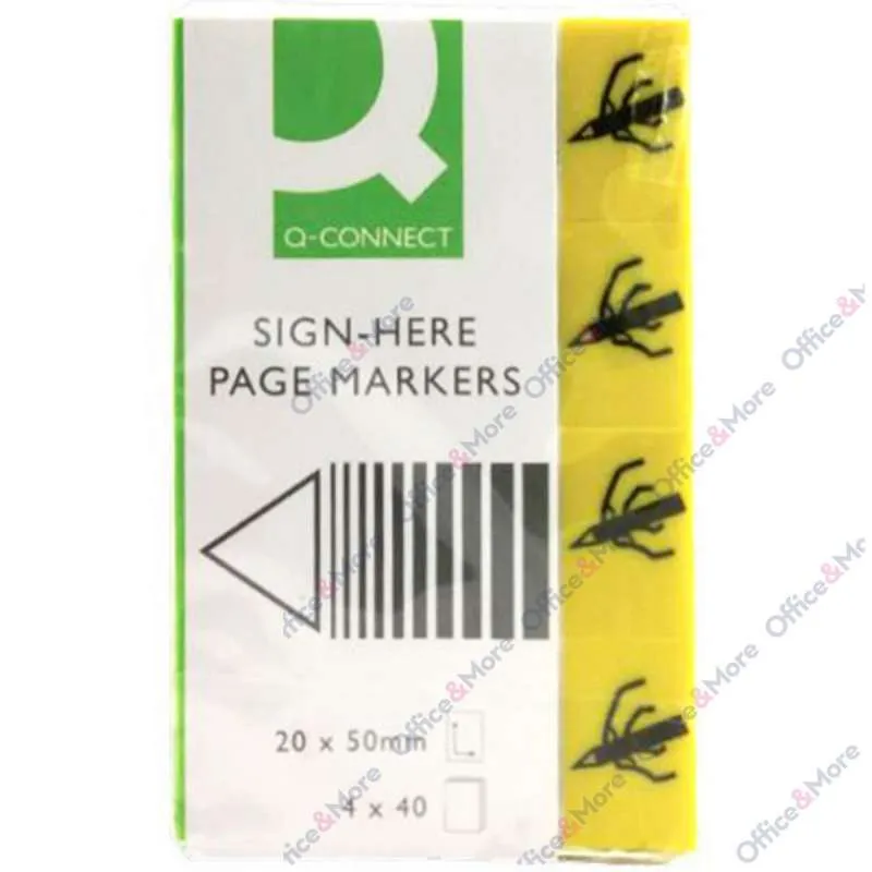 Q-CONNECT INDEKS SIGN-HERE SLP 20X40MM  4X40L 