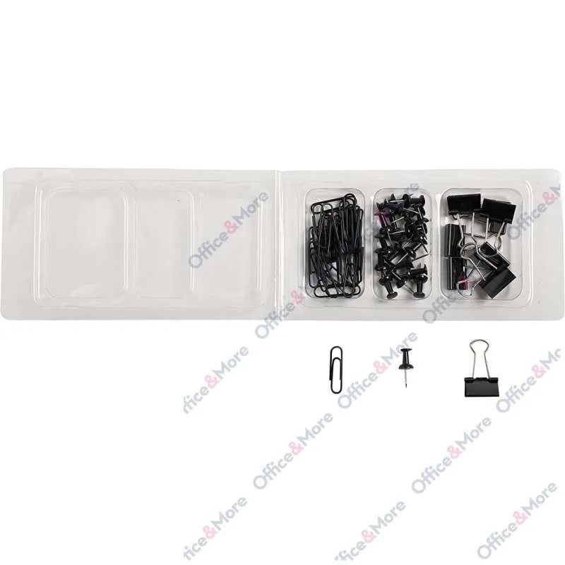 EXACOMPTA SET, KLIPSE PASTEL 58, CRNA 