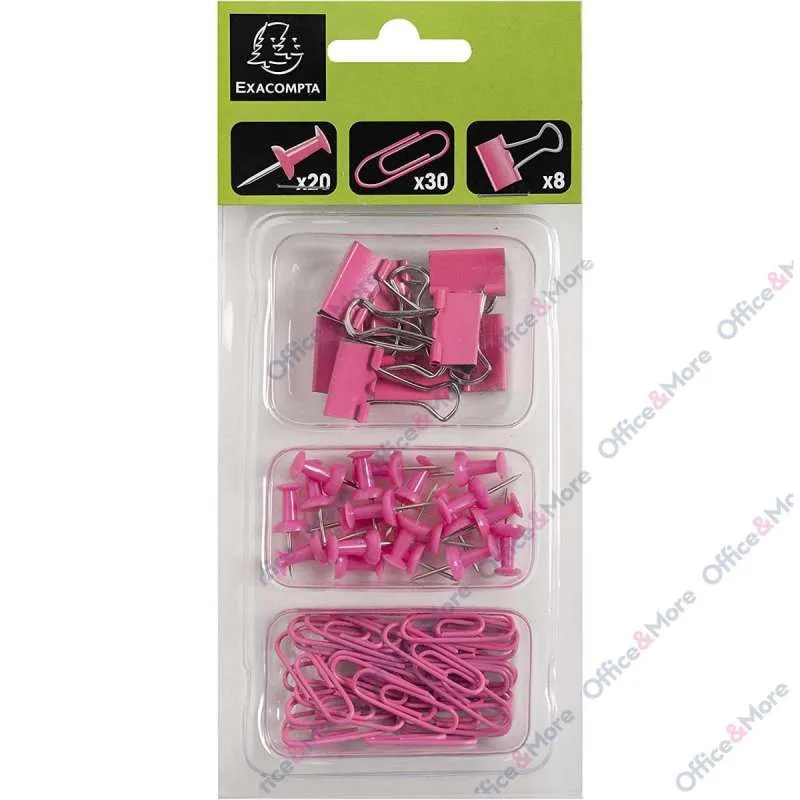 EXACOMPTA SET, KLIPSE PASTEL 58, ROZE 