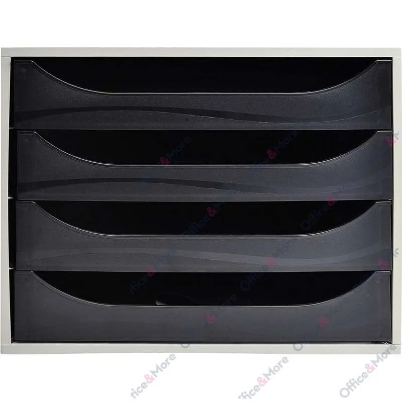 EXACOMPTA BOKS 4 FIOKE CRNO-SIVA ECOBOX 