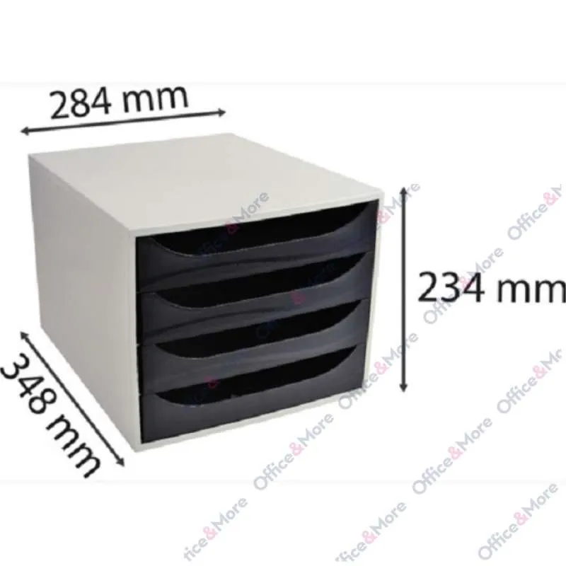 EXACOMPTA BOKS 4 FIOKE CRNO-SIVA ECOBOX 
