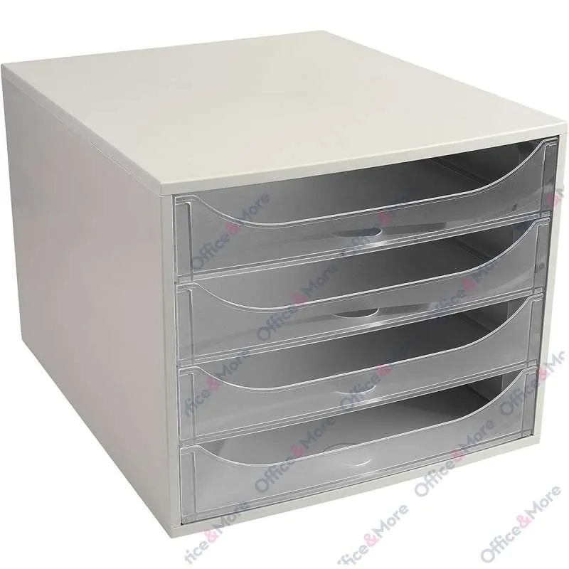 EXACOMPTA BOKS 4 FIOKE BELA-TRANSPARENT ECOBOX 