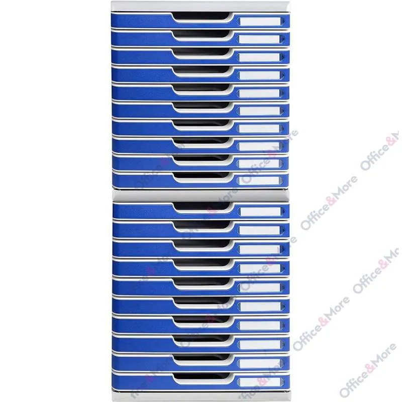 EXACOMPTA BOKS 10 FIOKA SIVA-PLAVA MODULO A4 