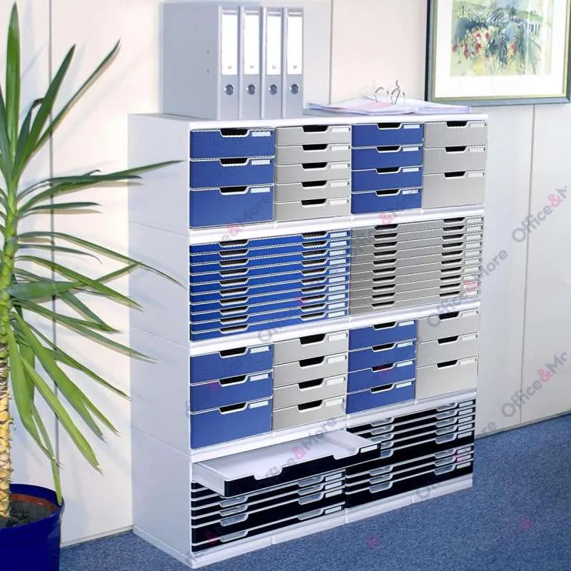 EXACOMPTA BOKS 10 FIOKA SIVA-PLAVA MODULO A4 