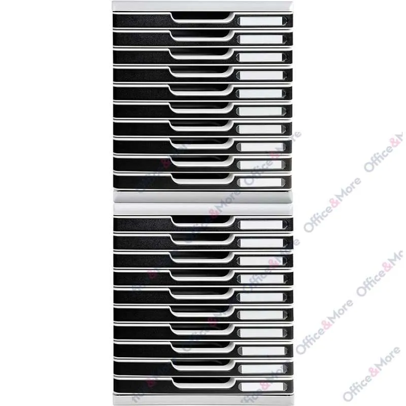 EXACOMPTA BOKS 10 FIOKA SIVA-CRNA MODULO A4 