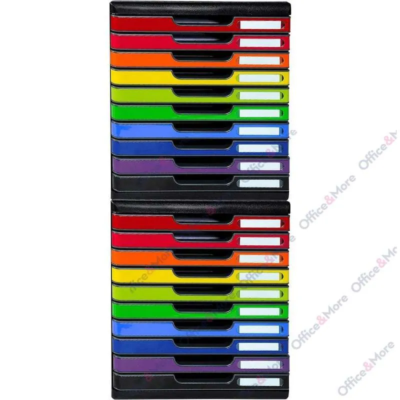 EXACOMPTA BOKS 10 FIOKA CRNA-FIOKA  BOJA MODULO A4 