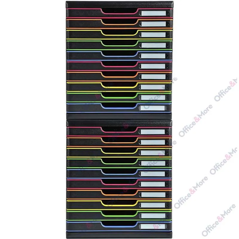 EXACOMPTA BOKS 10 FIOKA CRNA-RUB F. BOJA MODULO A4 